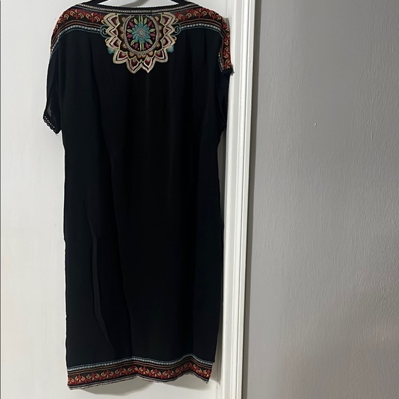 Johnny was Black Dress with Colorful Embroidery - Picture 2 of 7